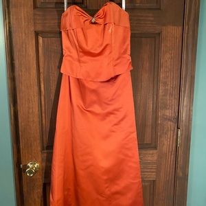 Alfred Angelo Burnt Orange Strapless Dress